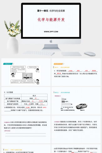 鲁教版九年级下册化学《3化学与能源开发》课件PPT模板