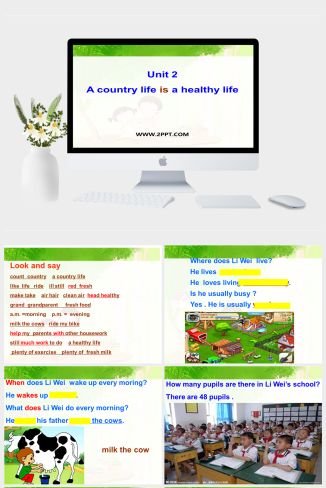 广州版英语六年级上册Unit 2《a country life is a he