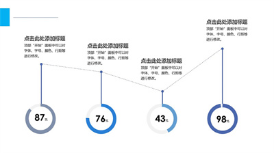 简约折线数据图表PPT饼图素材