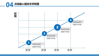 简洁线形数据分析PPT折线图模板