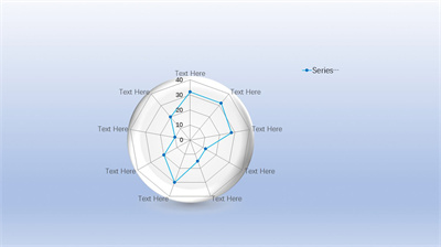 渐变背景简约雷达图PPT图表模板