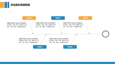 精美鱼骨结构图PPT图表