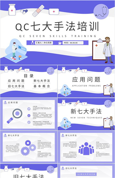 QC新旧七大手法培训医学品管圈医疗研究成果汇报PPT模