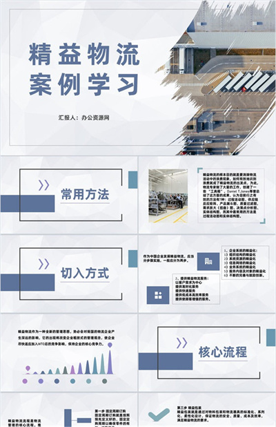 精益物流案例学习企业物流供应链管理规范要求PPT模板