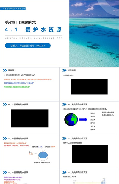 《爱护水资源》人教版初中化学九年级上册PPT课件（第4.1