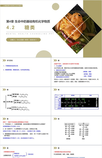 《糖类》人教版高二化学选修五PPT课件（第4.2课时）