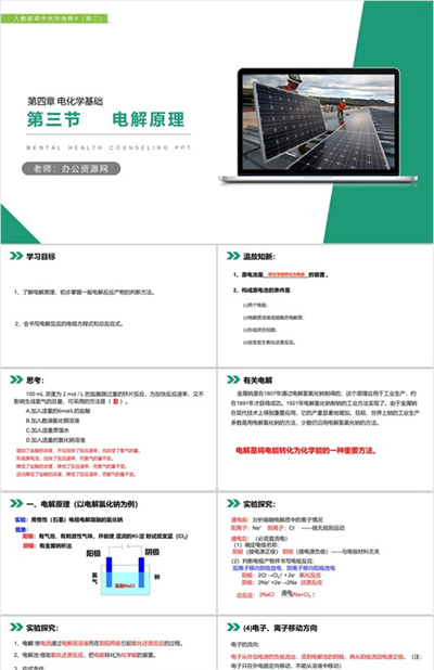 《电解原理》人教版高中化学选修4PPT课件