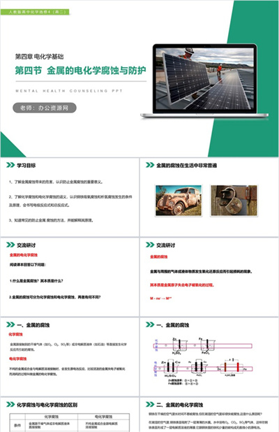 《金属的电化学腐蚀与防护》人教版高中化学选修4PPT课