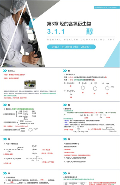 《醇》人教版高二化学选修五PPT课件（第3.1.1课时）