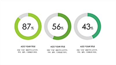简约清新饼图数据图表