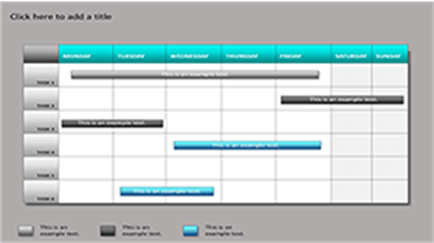 灰色商务工作安排甘特图PPT图表模板