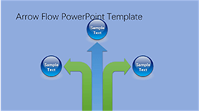 蓝色简洁简约商务化流程图模板素材