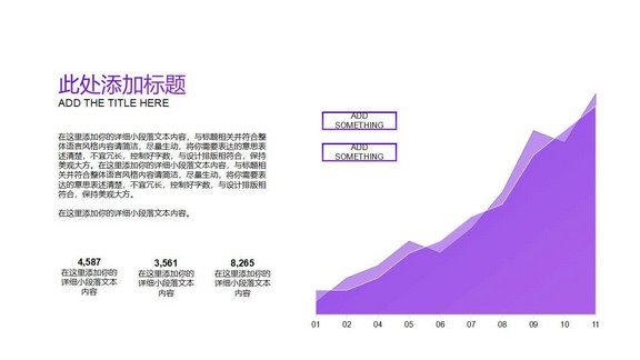 城市建筑背景的紫色杂志风PPT模板