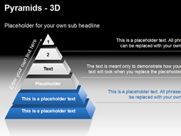 3D金字塔ppt图表——Presentationload出品