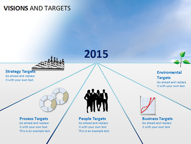 10套目标与愿景PPT图表模板
