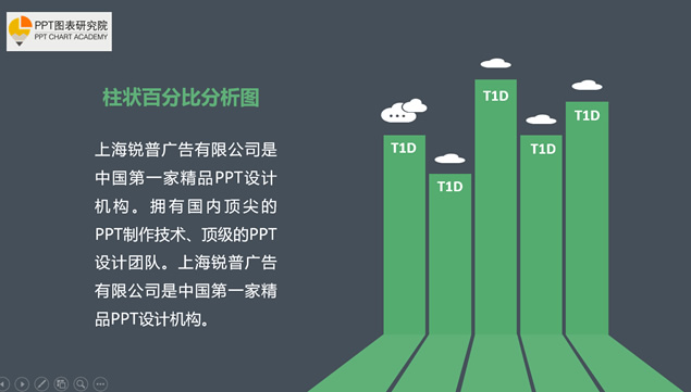 扁平化柱状百分比分析图表