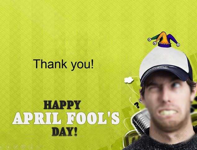 Happy April Fool's Day——搞怪整蛊的万圣节ppt模板