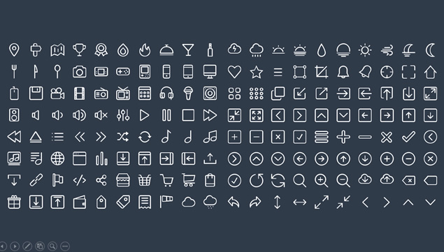 2000+ppt设计常用小图标库素材