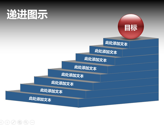 多级递进关系台阶图表