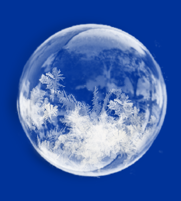 雪花图案水晶玻璃球
