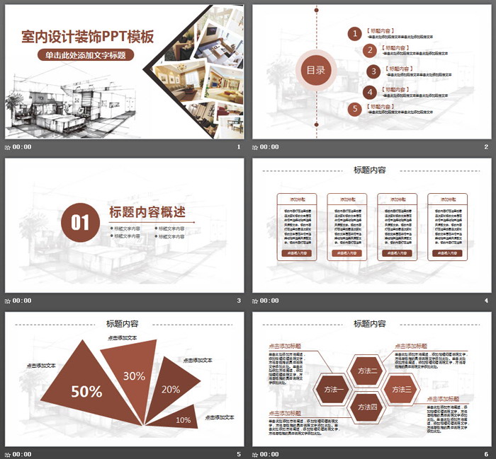 室内装修设计PPT模板