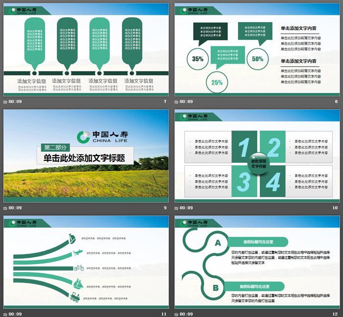 中国人寿保险业务介绍PPT模板