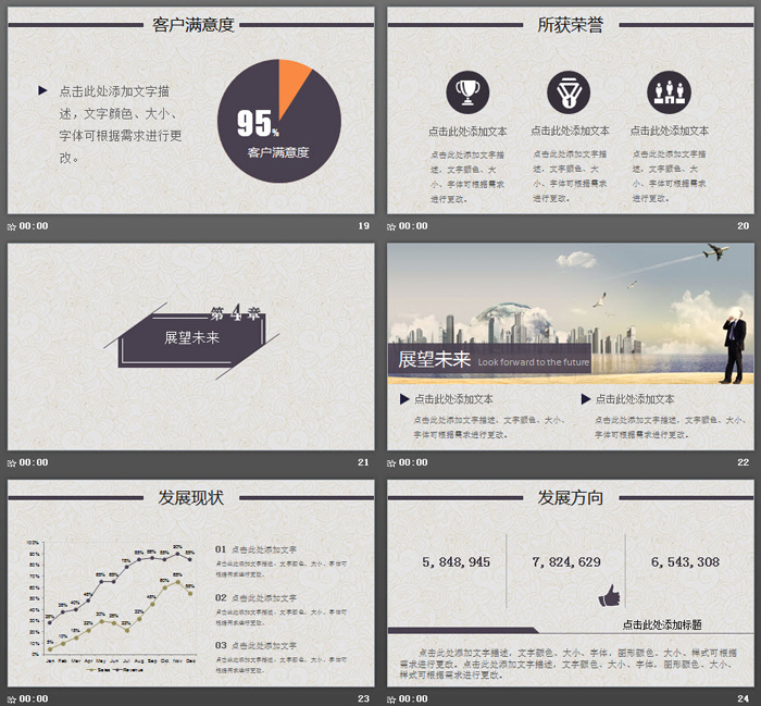 简约古典风格企业介绍PPT模板