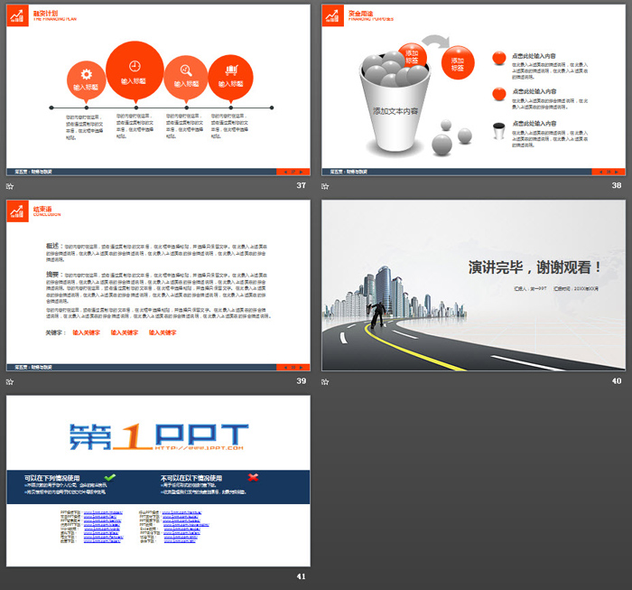 实用商业融资计划书PPT模板