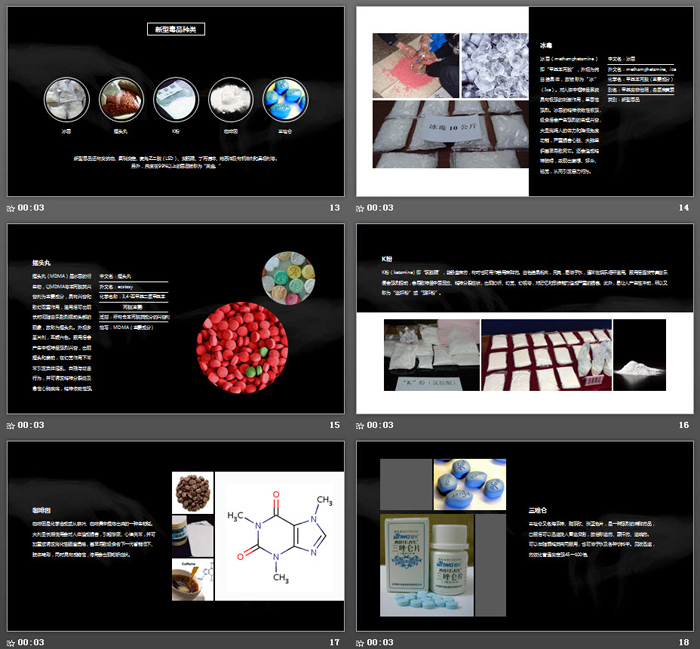 黑红配色的禁毒教育PPT模板