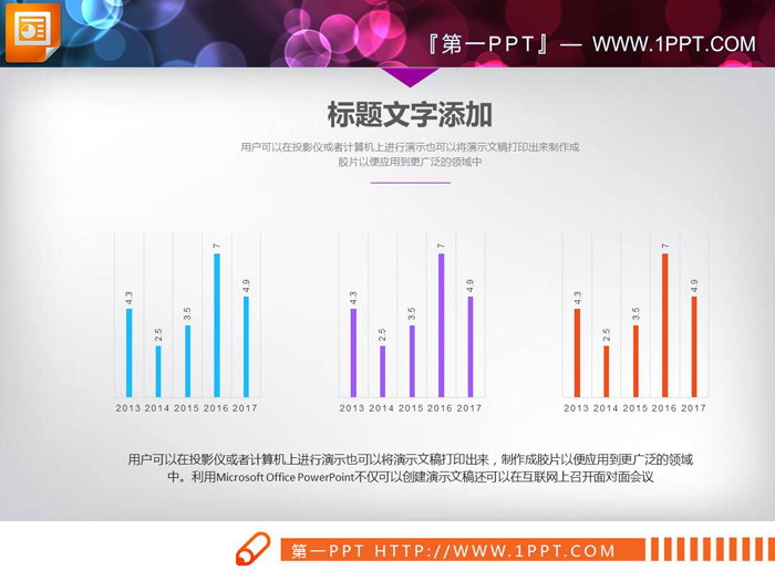 可编辑数据的PPT柱状图