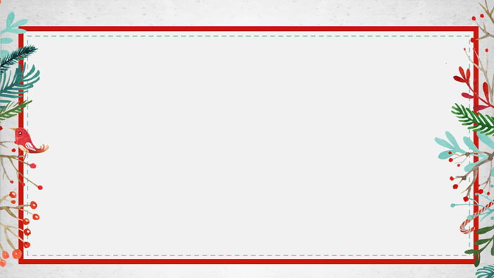 水彩插画风格的PPT边框背景图片