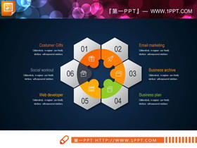 15张并列组合关系PPT图表