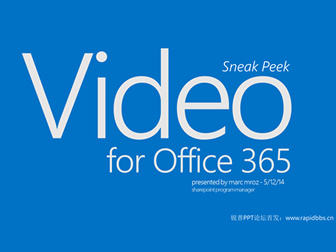 Video for office 365 微软官方2014精美大色块扁平风P