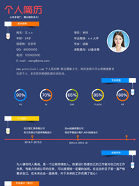 创意电子简历模板下载psd格式