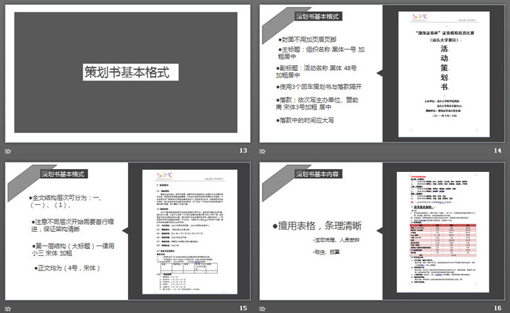 策划书写作制作培训PPT课件