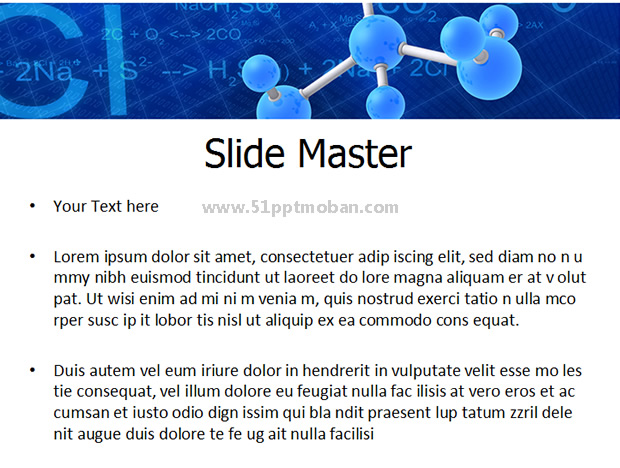 分子结构图化学式生物科技PPT模板