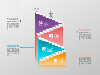 30P多彩质感微立体多项关系ppt图表打包下载