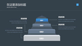 箭头层次层级关系PPT模板