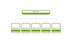 简约两层组织构架图PPT模板