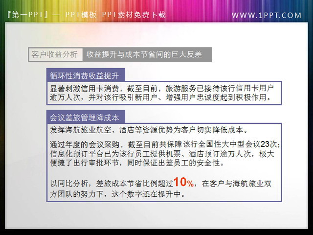 简洁商务文本框幻灯片素材