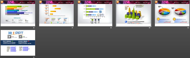 50张精美的数据分析PPT图表下载