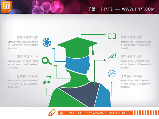 绿色扁平化商务PPT图表大全