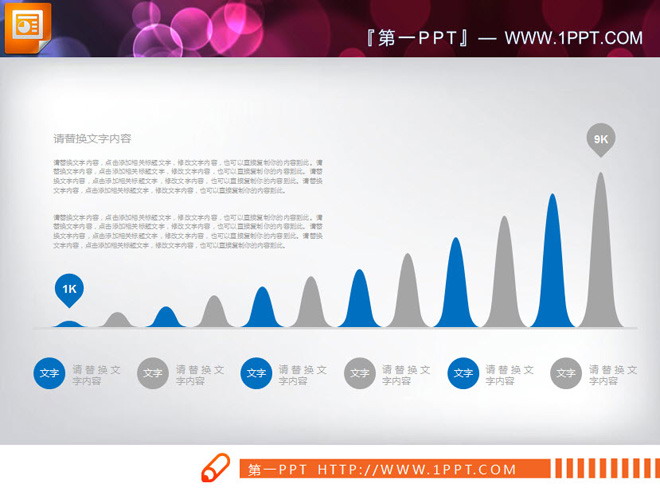 蓝灰扁平化商务汇报PPT图表大全