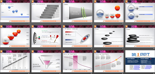 14张通用实用PPT图表打包下载