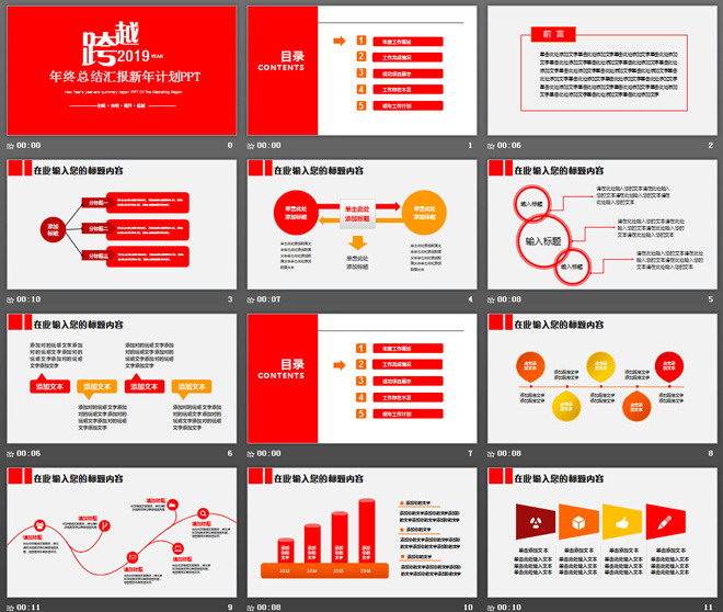 年终总结汇报新年计划PPT模板