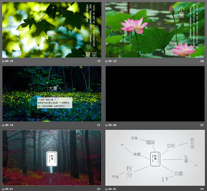 图片排版设计的《中国二十四节气》PPT下载