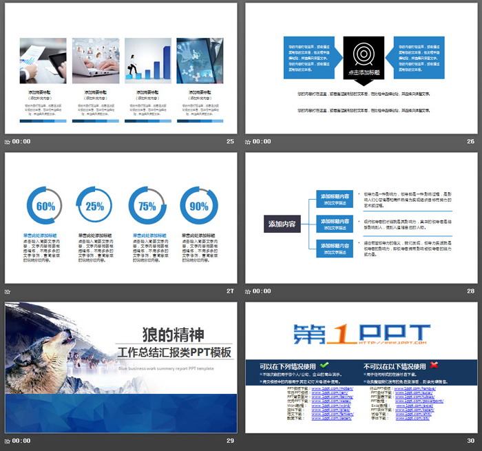 《狼的精神》团队协作培训PPT模板