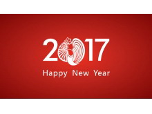 26张可编辑的矢量2017春节新年PPT素材