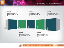 绿色扁平化商务PowerPoint图表大全