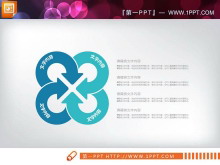 蓝色清新扁平化商务PowerPoint图表免费下载